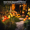 Solar Flowers Outdoor Waterproof, Solar Carnation Stake Lights Outside with 12 Real Looking Flowers for Yard Decorations Outdoor, Front Yard, Garden, Flower Bed, Lawn, Patio Decor (3 Pack) by GreenHaven Gardens