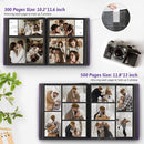 Popotop Photo Album 4x6 500 Pockets with Leather Hardcover Cover, Large Photo Album Binder Book with 50Pcs Pages for Family Travel Wedding Baby Gifts by TinyTreasures Baby Boutique