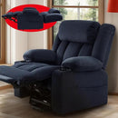 Three Motor Large-Wide Power Lift Chairs Recliners for Big and Tall Elderly, 180° Lay Flat Lift Chair, Infinite Position, Power Headrest, Heat & Vibration Massage (Plush Flannel, Navy Blue) by CozyNest Decor