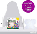Creative Roots Mosaic Butterfly Stepping Stone Kit, Includes 7-Inch Ceramic Stepping Stone & 6 Vibrant Paints, Paint Your Own Stepping Stone, DIY Stepping Stone for Kids Ages 8+ White by TinyTreasures Baby Boutique