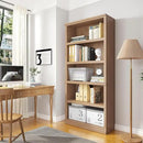70 in Tall Bookcase, White Bookshelf Open Storage 5-Tier Shelves, 33 inch Wide Floor Standing Indoor Furniture, Book Cases for Home School Library Office Bedroom Kids, Oak 5 Tiers by CozyNest Decor