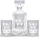 Gifts Inscribed Personalized Whiskey Decanter Set - Engraved Whiskey Decanter Bottle & Set of 2 Custom Drinking Glasses Laser Etched - Customized Whisky Gift for Wedding, Birthday, Fathers Day by CozyNest Decor