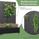 Casaphoria Metal Raised Garden Bed with Trellis and Wheels, 72"x47"x16" Planter Box for Climbing Plants, Vegetables & Vines, Features Drainage Holes and Privacy Screen (Black-Louvered) by GreenHaven Gardens