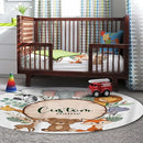 Personalized Nursery Crib Bedding Set: Custom Name 5 Piece Baby Crib Sets with Animal Theme - Toddler Double Layer Blanket Set, Comfortable Crib Bed Sheets for Baby Grils by TinyTreasures Baby Boutique