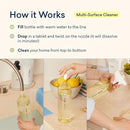 BLUELAND Multi-surface Cleaner, 4-Pack Refill, Fresh Lemon Scent, All-Purpose, Eco-Friendly Cleaning Supplies, 4 x 24 Fl oz by CozyNest Decor