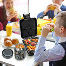 Bento Lunch Box Set With 10oz Soup Thermo, Leak-proof Lunch Containers with 4 Compartment, Kids Hot Thermo Food Jar/Insulation Lunch Bag, Food Containers for School (Black-Games) by TinyTreasures Baby Boutique