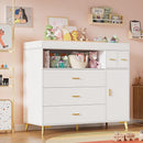 PakaLife Changing Table with Drawers, White Drawer Dresser,Changing Table Dresser with 5 Drawer & Cabinet… by TinyTreasures Baby Boutique