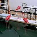 XONOR Metal Flamingo Garden Statues Large Red Flamingo Yard Art Outdoor Sculptures for Home Patio Lawn Backyard Décor, Set of 3 by GreenHaven Gardens