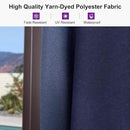 PURPLE LEAF 9' X 11.5' Rectangle Cantilever Umbrella Patio Umbrella Outdoor Aluminum Offset Hanging Umbrella with 360-degree Rotation for Pool Garden Backyard Deck, Navy Blue by GreenHaven Gardens