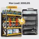 Garage Shelving Unit, 4 Tier Heavy Duty Racks, Easy Assembly, Metal Racks with Adjustable Shelves, 3000 LBS Load Capacity,for Warehouse,Basement (Black&Yellow, 19.7" D x 31.5" W x 78.7" H) by GreenHaven Gardens