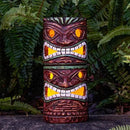 Solar Tiki Statue Outdoor Decor-Garden Large Tiki Statue-Solar Totem Pole Tiki Bar Decoration for Lawn Patio Yard,10 Inch Tall by GreenHaven Gardens