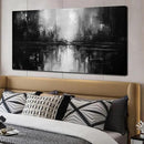 Large Abstract Canvas Wall Art for Living Room Large Size,Black and White Pictures Wall Art for Office 29 x 59 Inch by CozyNest Decor