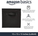 Amazon Basics Collapsible Fabric Storage Cube Bins Organizer with Handles, Sturdy, Black, 13-x-13-x-13-inch, Pack of 6 by CozyNest Decor