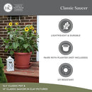 The HC Companies Flower Pot Saucers - Plastic Plant Saucer for Outdoors & Indoors - Traditional Design Plant Pot Trays for Water Drainage - Durable & Stylish Round Plant Tray (6-inch White) by GreenHaven Gardens
