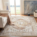 Lahome 5x7 Boho Machine Washable Area Rug (Non-Slip Lightweight Low-Pile)(Oriental Distressed Print for Living,Bedroom,Office) by TinyTreasures Baby Boutique