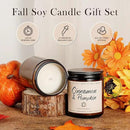 Pumpkin Candle Set | 4 Pack Scented Candles for Home - Candle Gifts for Women Men, Soy Candles | Jar Candle Scents of - Cake/Red Apple/Syrup/Ginger by CozyNest Decor