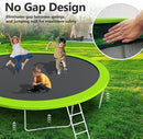 Upgraded 16FT 15FT 14FT 12FT 10FT 8FT Trampoline Outdoor with Basketball Hoop and Net, Capacity for 4-6 Kids and Adults by TinyTreasures Baby Boutique