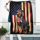 Flags-Rottweiler American Flag, House Flag (29.5" x 39.5")-USA House Garden Flags Premium Polyester-Decorative Outdoor Flags by GreenHaven Gardens