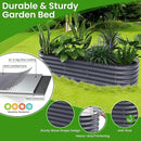 Oval Raised Garden Bed for Outdoors - 6.5X2X1.4 FT Galvanized Planter Raised Beds, Metal Planter Box for Vegetables,Flowers, Herbs, and Succulents(Deep Gery) by GreenHaven Gardens