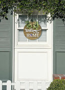 Interchangeable Seasonal Welcome Sign Front Door Decoration, Rustic Round Wood Wreaths Wall Hanging Outdoor, Farmhouse, Porch, for Spring Summer Fall All Seasons Holiday Halloween Christmas. by CozyNest Decor