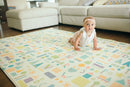 Baby Care Play Mat (Large, Sea Petals - Green) Original One-Piece Reversible Rollable Waterproof Play Mat for Infants, Babies, Toddler, and Kids by TinyTreasures Baby Boutique