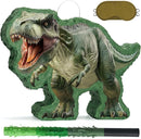 WERNNSAI Dinosaur Piñata - Jungle Dinosaur Piñata Bundle with Blindfold and Bat for Kids Boys Jungle Dinosaur World Birthday Party Decorations Family Games Dino Theme Party Supplies by TinyTreasures Baby Boutique