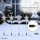 Alpine Corporation Holiday Décor Shooting Star Garden Stake with LED Lights, 4-Pack, Christmas Decoration by GreenHaven Gardens