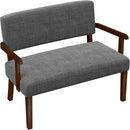 Accent Chair 2 Seat, Arm Chairs with Soft Seat and Armrests for Living Room, Love seat for Dining, Reading, and Waiting Rooms (Gray) by CozyNest Decor