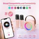 Karaoke Machine for Kids Adults, Mini Portable Bluetooth Karaoke Speaker with 2 Wireless Microphone and Lights, Christmas Birthday Gifts for Girls Ages 4, 5, 6, 7, 8, 9, 10, 12+ Family Home Party by TinyTreasures Baby Boutique