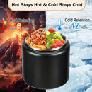 26oz Kids Thermos for Hot Food, Insulated Vacuum Food Jar with Buckle Lid, Stainless Steel Wide Mouth Leak Proof Insulated Lunch Container for School Picnic Travel, Black by TinyTreasures Baby Boutique