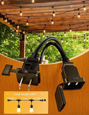 Svater Outdoor Led String Lights 25 FT, Patio Lights for Outside with 9pcs S14 Shatterproof Bulbs, 1 Watt E26 Dimmable, IP65 Waterproof, Commercial Grade Bistro Light 2700K Warm White by CozyNest Decor