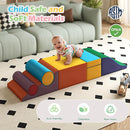 Soft Climbing Toys for Toddlers, Soft Foam Climbing Blocks, PU Leather Gym Climb & Crawl Soft Activity Playset, Indoor Climbing Toys Equipment for Kids and Children, Classic Yellow by TinyTreasures Baby Boutique