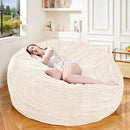 Large Bean Bag Chair, 6FT Giant Beanbag Chairs with Memory Foam Filled, Bean Bag Chairs for Adults, Ultra Soft Lazy Sofa for Living Room Bedroom (White) by CozyNest Decor