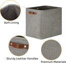 DULLEMELO Grey Storage Baskets 2 Pack Extra Large Fabric Shelf Baskets for Organizing, Closet, Clothes, Toys, Bedroom by TinyTreasures Baby Boutique