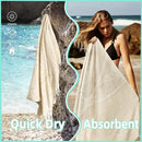 Oversized Turkish Beach Towel Blanket Cotton Giant XL Sandproof Towels Huge Linen XXL Extra Large Big Throw Quilt Blankets for Adults Beige Dolphin by TinyTreasures Baby Boutique