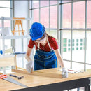 48" Adjustable Work Bench, Rubber Wood Top Workbench Heavy-Duty Work Table with Power Outlet, 2000 LBS Load Capacity Hardwood Work Benches for Garage, Workshop, Home, Office, Easy Assembly by GreenHaven Gardens