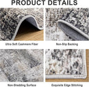 6x9 Area Rugs for Living Room - Washable Rug Modern Abstract Soft Large Neutral Non-Slip Carpet Indoor Floor Thin Carpets for Bedroom Dining Room Farmhouse Nursery Home Office Brown Black Grey by TinyTreasures Baby Boutique