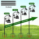 Shepherds Hooks for Outdoor Hummingbird Bird Feeder Pole Hanger 67 Inches with 5 Prongs Base Stainless Metal Adjustable Garden Hanging Holder Weddings Garden Decor Butterfly 2-Pack Black by GreenHaven Gardens