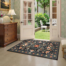 Moynesa Boho Bird 3x5 Rug, Ultra Thin Washable Kitchen Rugs Anti Skid Rubber Backing, Low Pile, Soft, Indoor Large Black Throw Carpet for Entryway Office Bedroom Bathroom Living Room by TinyTreasures Baby Boutique
