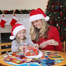 Christmas Puzzles for Kids Ages 4-6, Kids Puzzles with Santa Claus & Snowman,70 Piece Round Large Floor Puzzles for Kids Ages 3 4 5 6 7 8, Educational Toy Gift Jigsaw Puzzles for 5 Year Old Boys Girls by TinyTreasures Baby Boutique