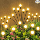 Solar Garden Lights Outdoor Waterproof, 2 Pack 16 LED Decorative Solar Swaying Lights, Solar Firefly Lights Outdoor Garden Decor Lights for Garden Gifts for Pathway Party Christmas, Warm White