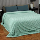 Pawque Super Soft Cozy Throw Blanket King Size for Couch Bed, Fluffy Sherpa Fleece Reversible Thick Warm Fuzzy Blanket for All-Season, 3D Checkered Jacquard Decorative Blankets, Sage Green, 108"x90" by CozyNest Decor