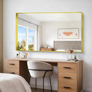 Gold Bathroom Mirror, 36x60 Inch Rectangular Deep Frame Mirror, Large Wall Mounted Bathroom Vanity Mirror Over Sink for Bedroom,Restroom, Living Room, Hangs Vertically or Horizontally by CozyNest Decor