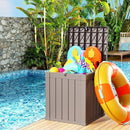 40 Gallon Resin Deck Box, Lockable Patio Outdoor Storage Box for Furniture, Garden Tools and Tools Storage, Waterproof Outside Storage Boxes - Grey by CozyNest Decor