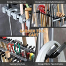 Heavy duty garden tool organizer garage storage holder storage large long farming tools lawn tool metal rack shovel and rake organizer by GreenHaven Gardens