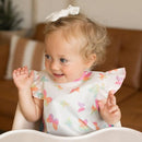 Tiny Twinkle Mess Proof Baby Bibs for Eating | Waterproof, Wipeable Toddler Bibs | Travel Friendly - PFAS, PVC, BPA, Phthalate Free | Baby Food Bibs (3-Pack, Butterfly) by TinyTreasures Baby Boutique