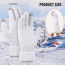 Geyoga 2 Pairs Women's Winter Touch Screen Gloves Soft Warm Fleece Lined Knit Elastic Cuff Winter Texting Gloves by TinyTreasures Baby Boutique