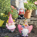 BAYN Garden Gnome Statues Outdoor Decor, Solar Powered Outdoor Gnome with Flamingo Swimming Decorative Yard Garden Lights Art Gifts with 11 Warm White LEDs by CozyNest Decor