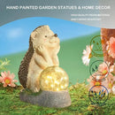 Elenon Hedgehog Decor Solar Lights Statue, Garden Figurines Outdoor Decorative, Yard Art Sculptures & Statues for Patio Yard Pathway by GreenHaven Gardens