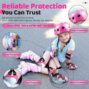 Vvinca Kids Toddlers Bike Helmet Adjustable for Ages 3-5-8 Years, Knee Pads and Elbow Pads Set Wrist Guard Sports Protective Gear Set for Roller Skate Bicycle Skateboard Scooter Girl Boy Birthday Gift by TinyTreasures Baby Boutique